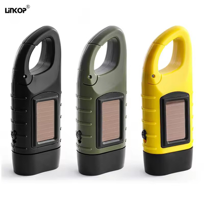 Un buen precio. Lámpara de luz solar LED con manivela de mano Correa de emergencia de montaña recargable en línea