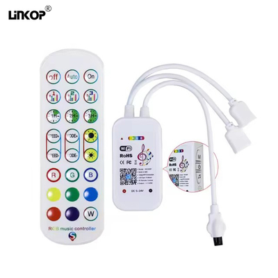 Un buen precio. 24Key Tuya WIFI LED Strip Controller Smart Alexa Google Control remoto para el hogar en línea
