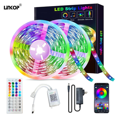 Un buen precio. Bluetooth Music Rgb Light Strip Set 5050 24v 40m 640 lámpara 44 llave Led inteligente en línea