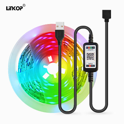 Dobra cena. Ip20 Led Strip Lights szerokość 10mm 18 Leds/Meter Bluetooth Music Light Strip w Internecie