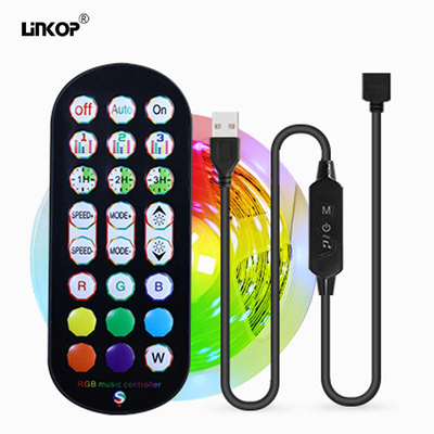 Un buen precio. Control remoto inteligente de televisión de música de LED Lámparas de banda de set Cuttable Múltiples Modo 2.4G en línea