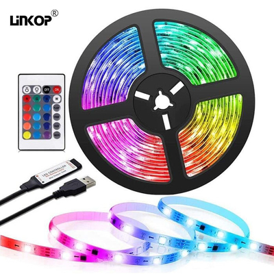 Un buen precio. 24 llaves Mini LED Light Strip Set 5v con IP20 remoto de cambio de color infrarrojo en línea