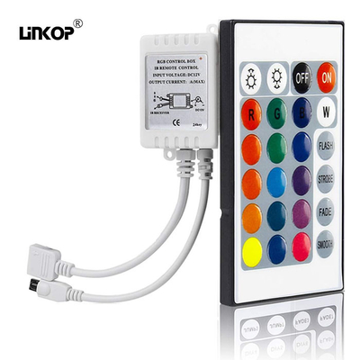 Un buen precio. 16 millones de color LED Light Strip Controller 5-24v con IR 24 llave de control remoto en línea