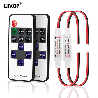 Un buen precio. Controller LED de un solo color 5-24v inalámbrico 433 Rf Disminuidor de brillo en línea
