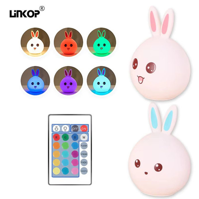 Un buen precio. Flash Slide Silicone RGB Led Luz nocturna ajustable Control remoto recargable en línea