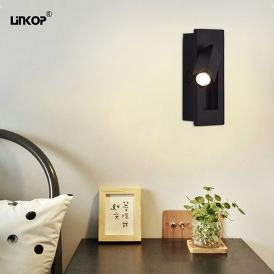 Un buen precio. Luz de pared LED de aluminio con fuente de luz montada en la pared y cabeza de lámpara rotable en línea