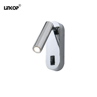 Un buen precio. 3w Cree Led Wall Light con ángulo ajustable con interruptor de plata de aluminio 3000k en línea