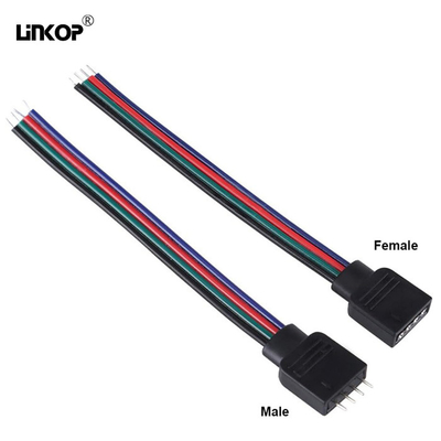 Un buen precio. Conector de banda de luz LED de 4 pines 5v 12v 24v Ip20 10mm para iluminación LED RGB en línea