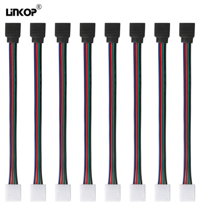 Un buen precio. Conector de luz de banda LED de 4 pines para aplicaciones de 5v 12v o 24v en línea