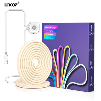 Un buen precio. Lámparas de neón de silicona de color blanco cálido de un solo color 5v 120 luces/1m de atenuación en línea