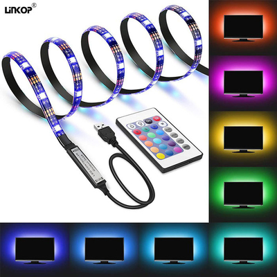 Un buen precio. 24 llaves Mini RGB Led Strip Light Set 5v Usb Dispersible Led Luz Ambiental en línea