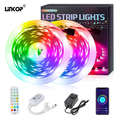 Un buen precio. Smart 24 llaves Rgb Led Strip Lights Con música y función de tiempo Tuya Wifi en línea