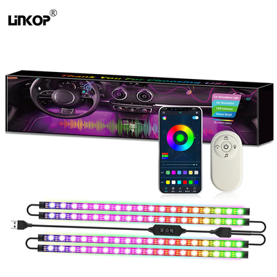 Un buen precio. Magic Car Usb Rgbic Led Strip Lights Underfoot Control de voz del coche Direccionable en línea