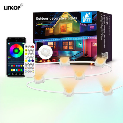 Ein guter Preis. Adressierbares RGB IC Farbenfrohes IP67 Led Eave Licht 24v Smart Wifi Außendekorationslicht Online