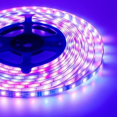 Un buen precio. Luzes de banda LED de emisión de IC RGB de color 5V Voltado de trabajo 5050 Tipo de LED en línea