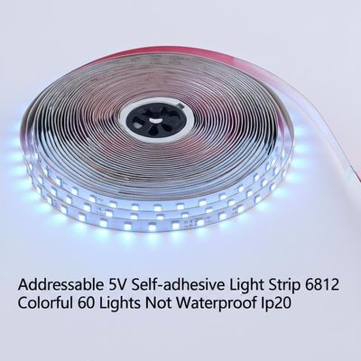 Good price Addressable 5v Self-adhesive Light Strip 6812 Colorful 60 Lights Not Waterproof Ip20 online